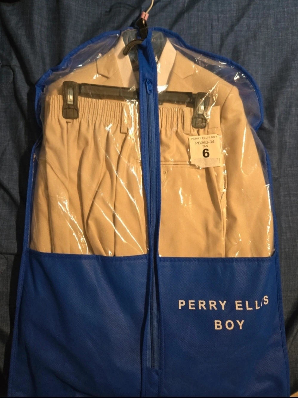 Kids Perry Ellis Tan Pea Coat Formal